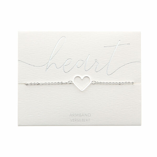 Armband Herz versilbert