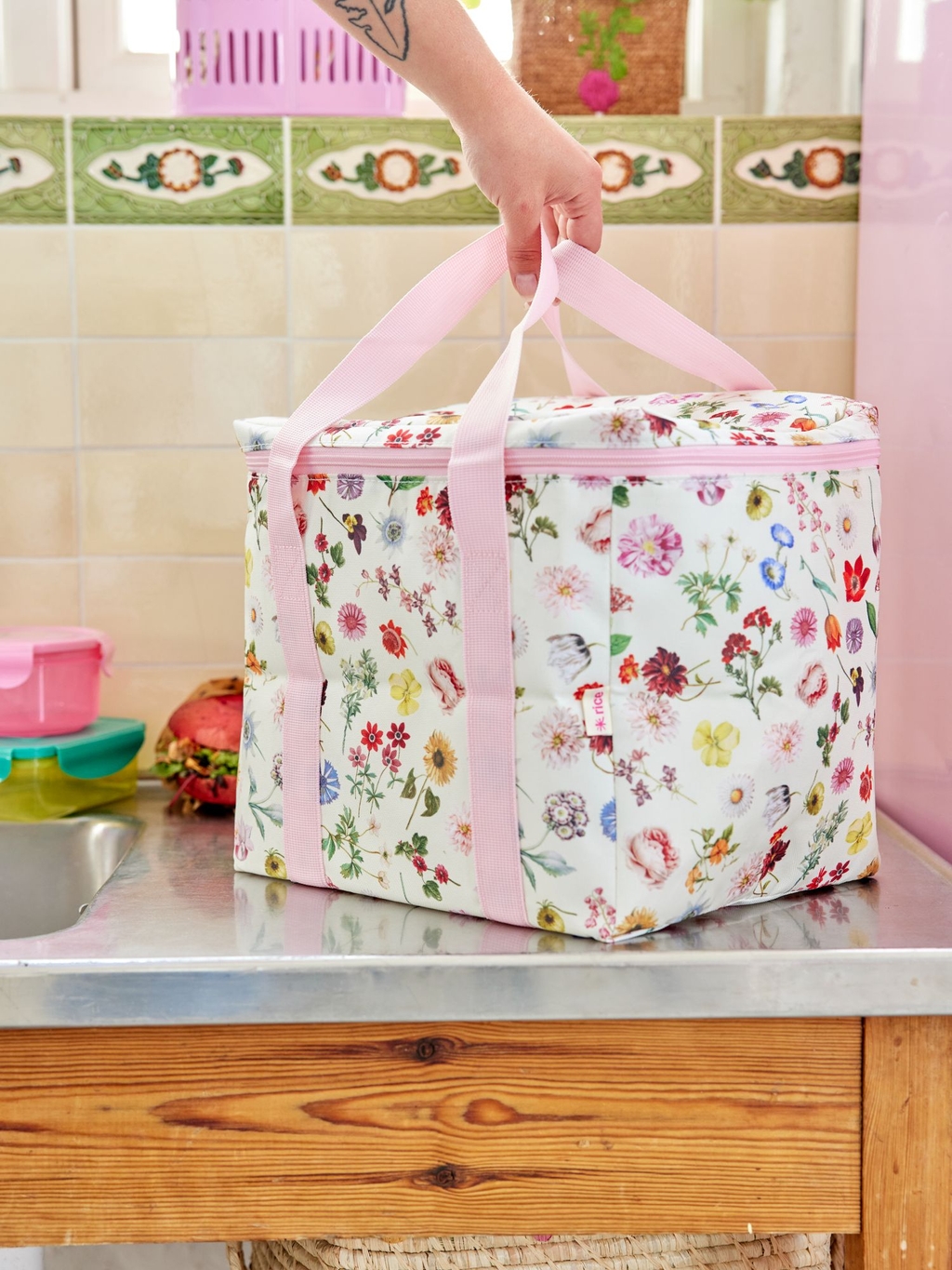 Kühltasche Blumenprint