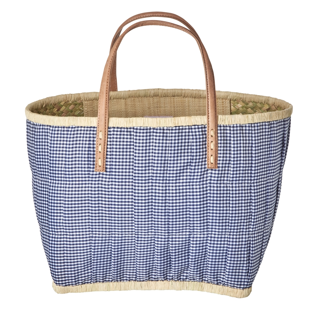 Raffia Tasche dunkelblau
