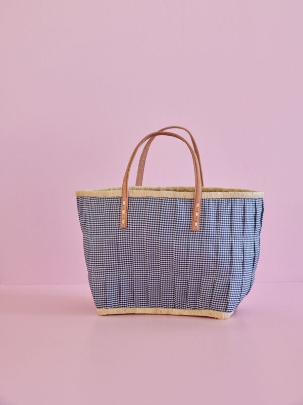 Raffia Tasche dunkelblau – Bild 2