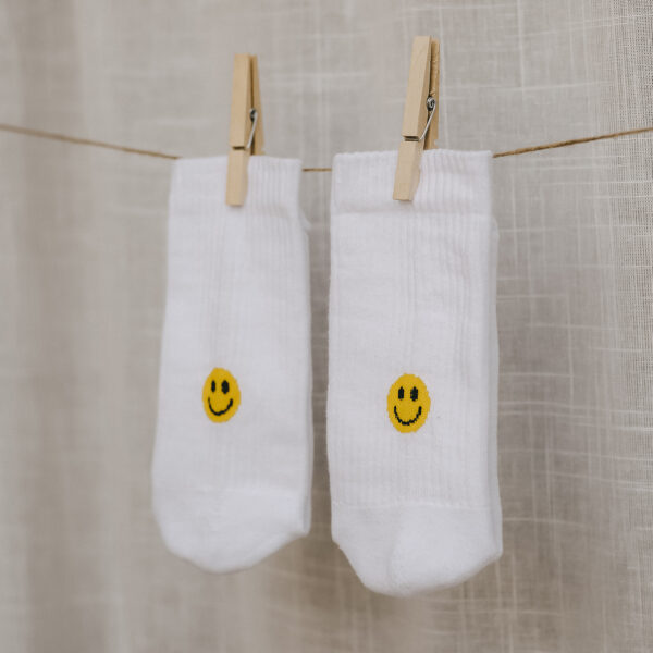 Socken Smiley gelb – Bild 2