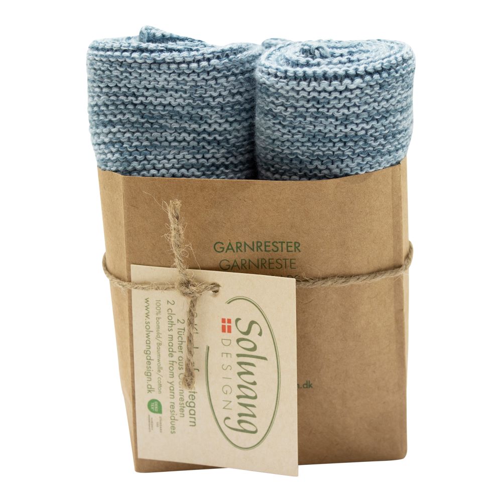 Wischlappen aus Restgarn blaumix