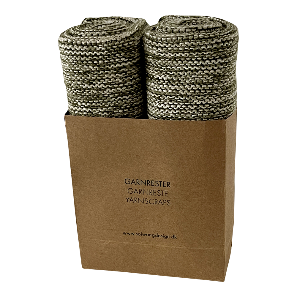Wischlappen aus Restgarn olivmix