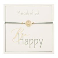 Armband - "Be Happy" - vergoldet - Mandala des Glücks