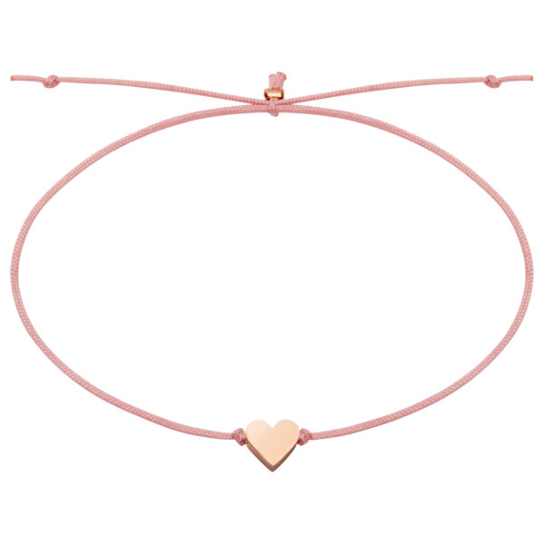 Armband - "Good Wishes" - rosévergoldet - Herz – Bild 2
