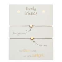 Armband - "lovely friends" - vergoldet - Herz