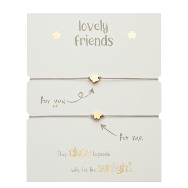 Armband - "lovely friends" - vergoldet - Herz