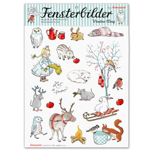 Fensterbilder Schneetiere
