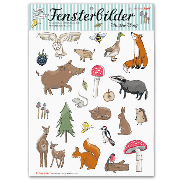 Fensterbilder Waldtiere