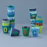 Becher Rice ABC blau