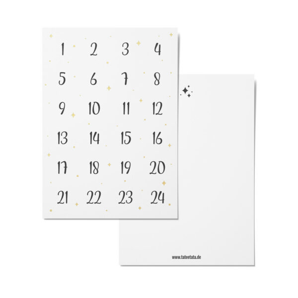 Postkarte Adventskalender