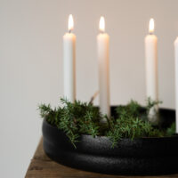 Kerzenständer Kvistholmen schwarz glänzend