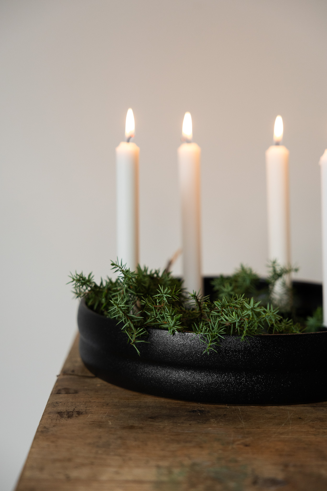 Kerzenständer Kvistholmen schwarz glänzend