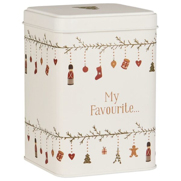 Gebäckdose“ My Favourite“ mit Girlande My Nostalgic Christmas viereckig