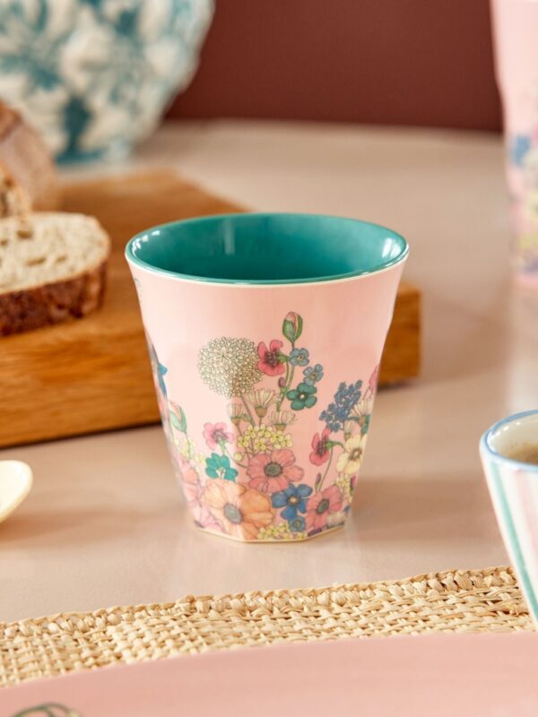 Becher Rice – Zartrosa – Blumencollage-Druck – Bild 2
