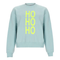 HOHOHO Sweater Hellblau mit neongelb