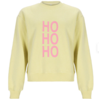 HOHOHO Sweater Gelb mit Rosaprint