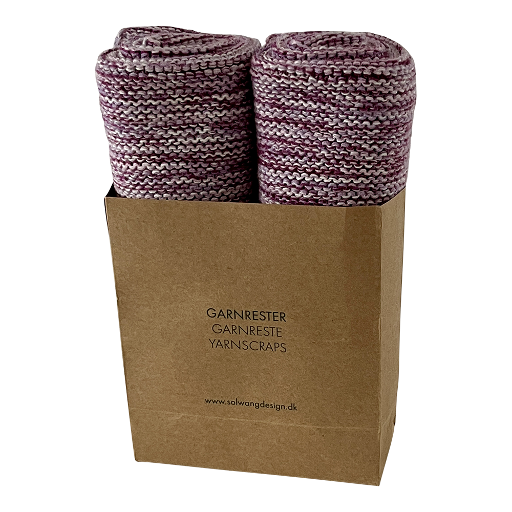 Wischlappen aus Restgarn Lila/Rosa/Sand