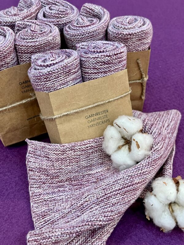 Wischlappen aus Restgarn Lila/Rosa/Sand – Bild 2