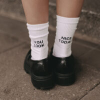 Socken weiss You look nice today
