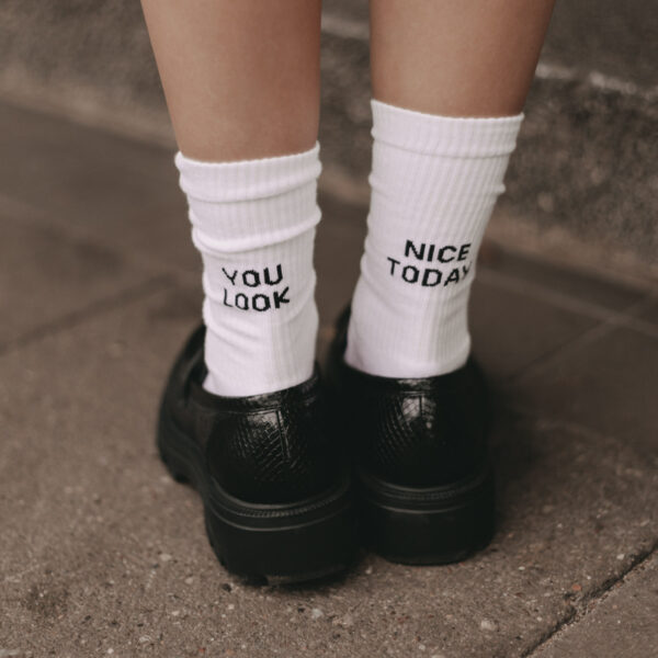 Socken weiss You look nice today