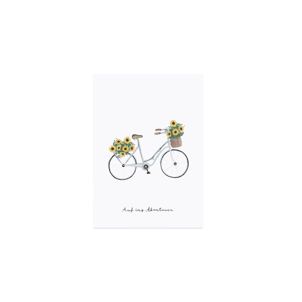 Postkarte Blumenvelo