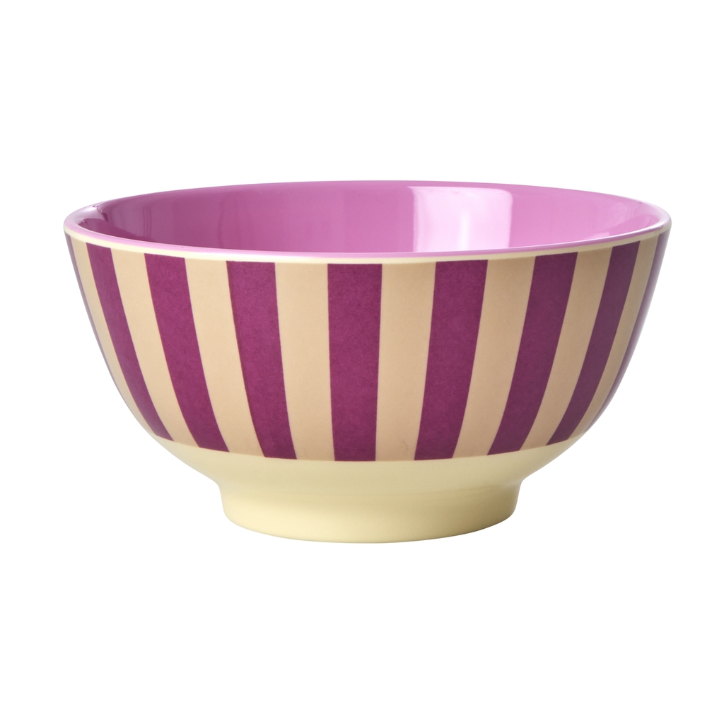 Schale Rice medium plum Streifen