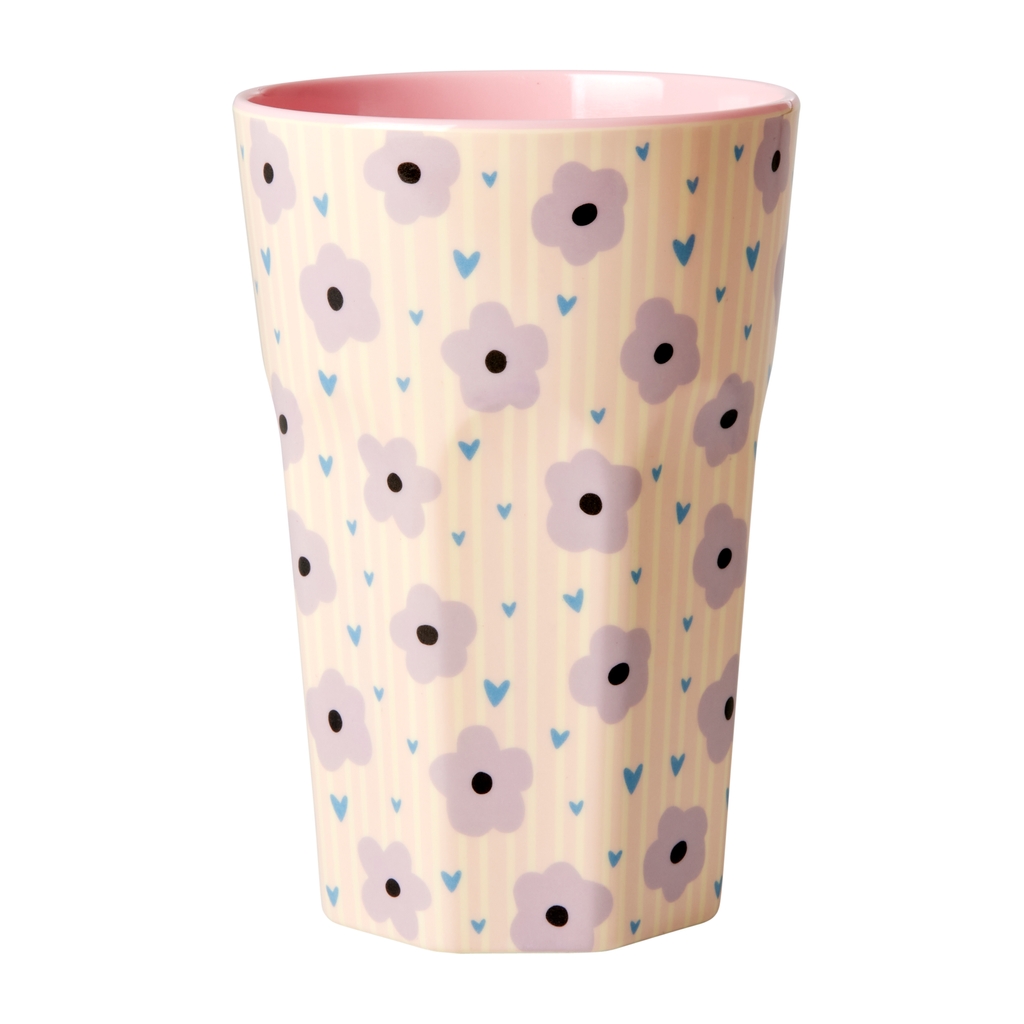 Becher Rice gross mit Blumen
