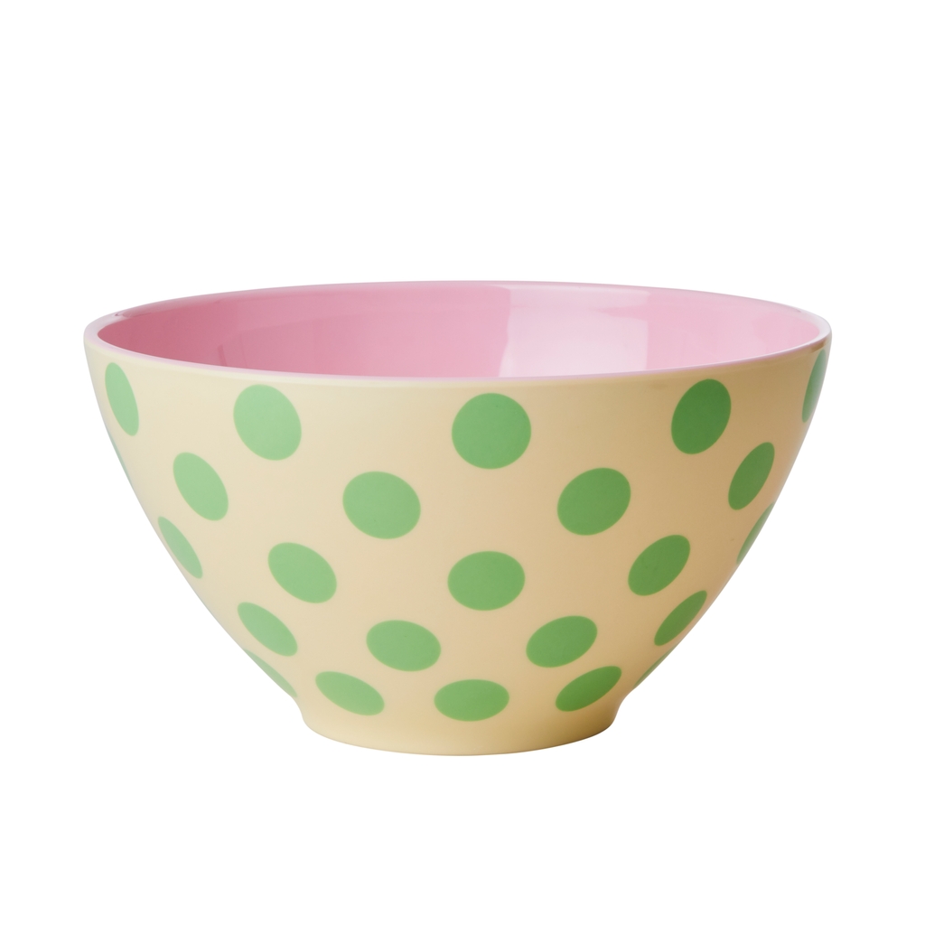 Salatschüssel Rice Green Dots